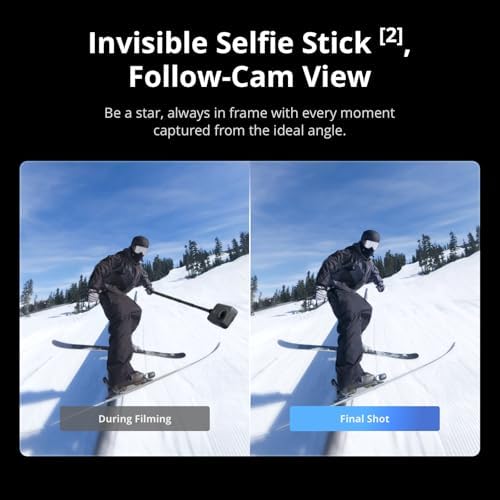 DJI Osmo 360 Camera Adventure Combo, cámara de acción impermeable 8K 360° con imagen 360° de sensor de 1 pulgada, duración extendida de batería con 3 baterías, video nativo 8K 360°, almacenamiento