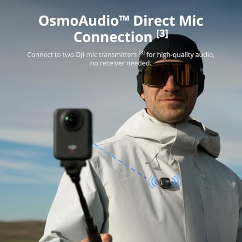DJI Osmo 360 Camera Adventure Combo, cámara de acción impermeable 8K 360° con imagen 360° de sensor de 1 pulgada, duración extendida de batería con 3 baterías, video nativo 8K 360°, almacenamiento