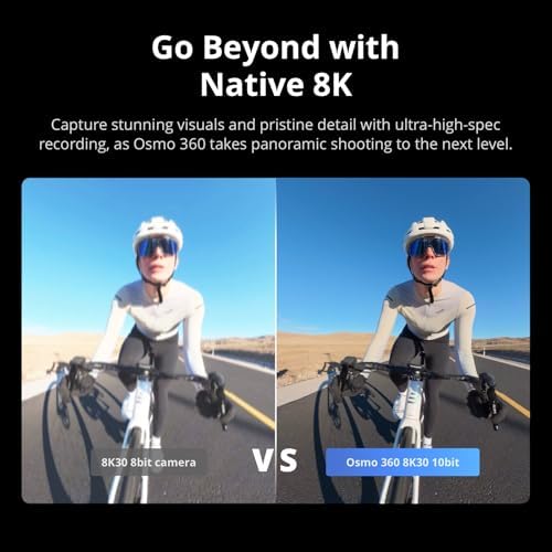 DJI Osmo 360 Essential Combo  360 Camera with 1 Inch 360  Imaging  Native 8K 360  Video  4K/120fps & 170  Boost Video  1 2m Invisible Selfie Stick Kit  Extended Battery Life with 2 Batteries