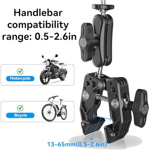 DJI Osmo 360 Motorcycle Handlebar POV Combo  360 Camera with 1 Inch 360  Imaging  170  FOV  Native 8K 360  Video  Magnetic Quick Release  Heavy Duty Mount for Handlebar View  Action Camera for Riders