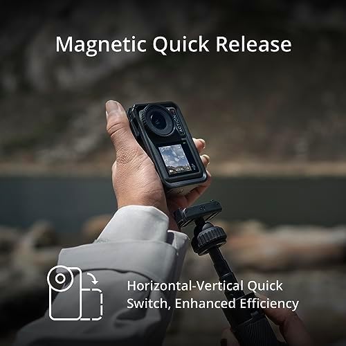 DJI Osmo Action 4 Adventure Combo  Waterproof Action Camera with 1/1 3 Sensor  4K/120fps Video  Stunning Low Light  8h Extended Battery Life with 3 Batteries  1 5m Extension Rod  Battery Case
