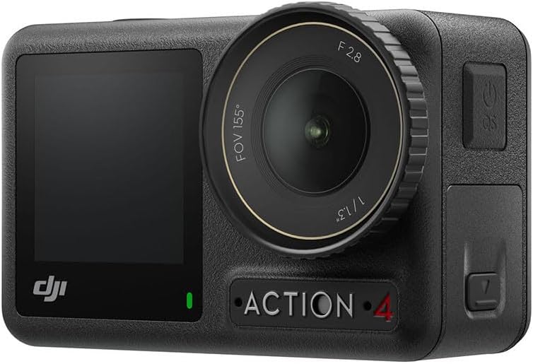 DJI Osmo Action 4 Adventure Combo  Waterproof Action Camera with 1/1 3 Sensor  4K/120fps Video  Stunning Low Light  8h Extended Battery Life with 3 Batteries  1 5m Extension Rod  Battery Case