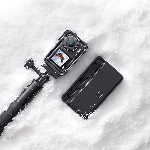 DJI Osmo Action 4 Adventure Combo  Waterproof Action Camera with 1/1 3 Sensor  4K/120fps Video  Stunning Low Light  8h Extended Battery Life with 3 Batteries  1 5m Extension Rod  Battery Case