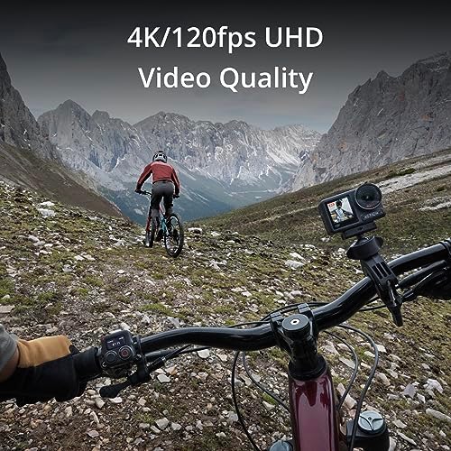 DJI Osmo Action 4 Adventure Combo  Waterproof Action Camera with 1/1 3 Sensor  4K/120fps Video  Stunning Low Light  8h Extended Battery Life with 3 Batteries  1 5m Extension Rod  Battery Case