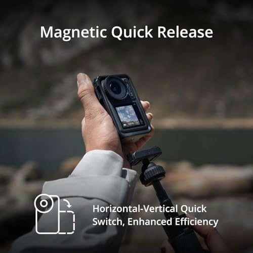 DJI Osmo Action 4 Essential Combo  4K/120fps Waterproof Action Camera with a 1/1 3 Inch Sensor  Stunning Low Light Imaging 10 bit & D Log M Color Performance  Long Lasting 160 Mins  Outdoor Camera