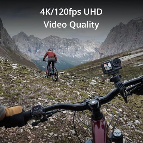 DJI Osmo Action 4 Essential Combo  4K/120fps Waterproof Action Camera with a 1/1 3 Inch Sensor  Stunning Low Light Imaging 10 bit & D Log M Color Performance  Long Lasting 160 Mins  Outdoor Camera