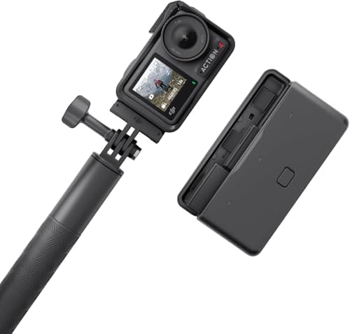 DJI Osmo Action 4 Standard Combo  4K/120fps Waterproof Action Camera with a 1/1 3 Inch Sensor  Stunning Low Light Imaging 10 bit & D Log M Color Performance  Long Lasting 160 Mins  Outdoor Camera