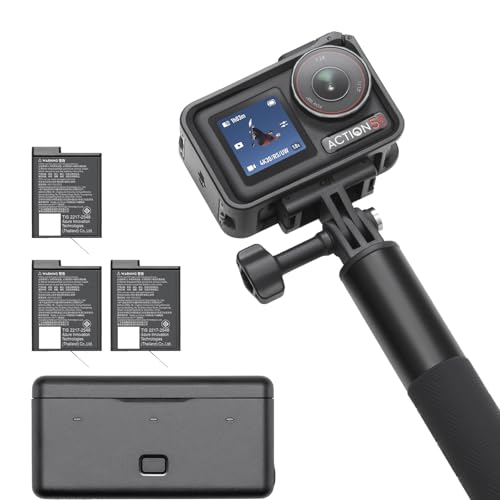 DJI Osmo Action 5 Pro Adventure Combo  Action Camera 4K with 1/1 3 Sensor  12h Extended Battery Life with 3 Batteries  Stabilization  Dual OLED Touchscreens  Mini Action Camera for Travel  Vlog