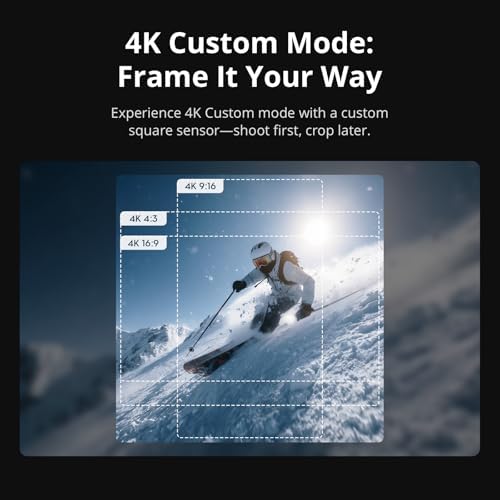 DJI Osmo Action 6 Standard Combo  8K Waterproof Action Camera with 1/1 1 Square Sensor  Variable Aperture of f/2 0 f/4 0  Rocksteady 3 0  Cold Resistant  4hrs Battery  50GB Storage  Vlogging Camera