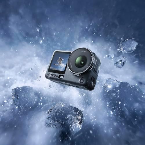 DJI Osmo Action 6 Standard Combo  8K Waterproof Action Camera with 1/1 1 Square Sensor  Variable Aperture of f/2 0 f/4 0  Rocksteady 3 0  Cold Resistant  4hrs Battery  50GB Storage  Vlogging Camera
