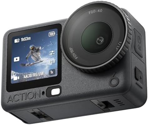 DJI Osmo Action 6 Standard Combo  8K Waterproof Action Camera with 1/1 1 Square Sensor  Variable Aperture of f/2 0 f/4 0  Rocksteady 3 0  Cold Resistant  4hrs Battery  50GB Storage  Vlogging Camera