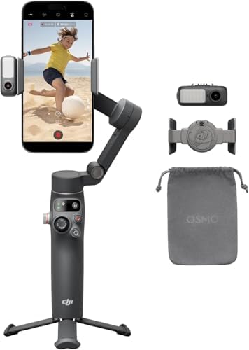 DJI Osmo Mobile 7P Gimbal Stabilizer for iPhone  Android  Native Tracking  Lighting  3 Axis Phone Gimbal  One Tap Edit  Built in Extension Rod & Tripod  10hrs Use  Phone Charging  Renewed