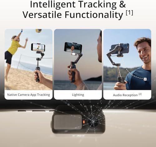 DJI Osmo Mobile 7P Gimbal Stabilizer for iPhone  Android  Native Tracking  Lighting  3 Axis Phone Gimbal  One Tap Edit  Built in Extension Rod & Tripod  10hrs Use  Phone Charging  Renewed