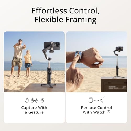 DJI Osmo Mobile 7P Gimbal Stabilizer for iPhone  Android  Native Tracking  Lighting  3 Axis Phone Gimbal  One Tap Edit  Built in Extension Rod & Tripod  10hrs Use  Phone Charging  Renewed