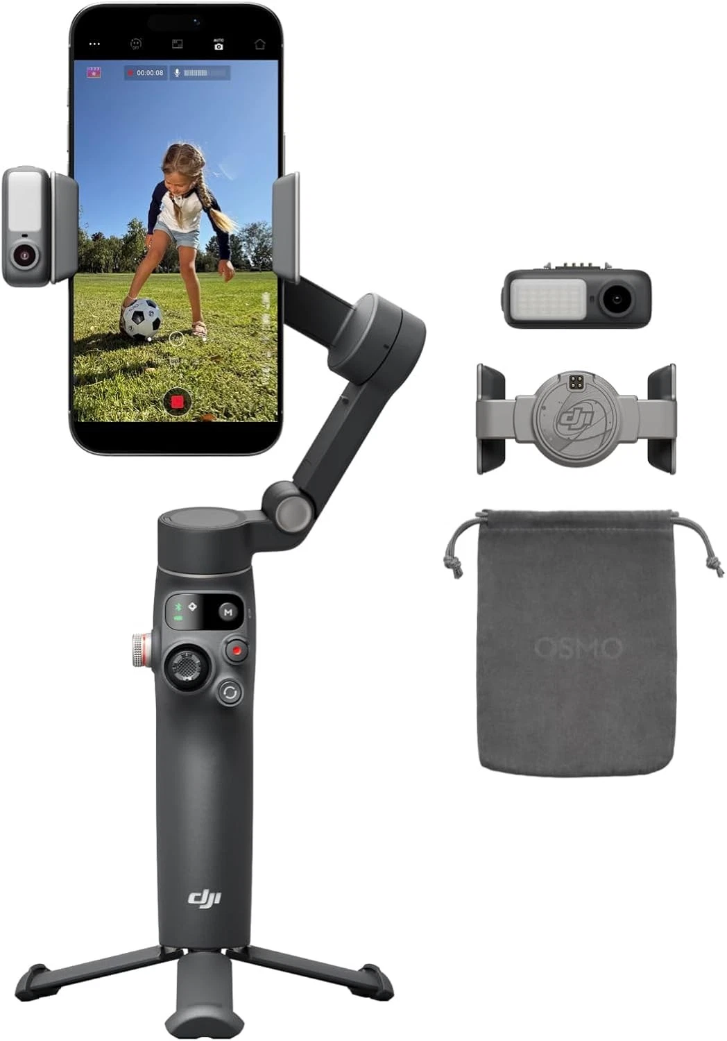 DJI Osmo Mobile 8 Advanced Tracking Combo Gimbal Stabilizer for Phone 360  Pan