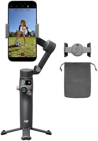 DJI Osmo Mobile 8 Advanced Tracking Combo Gimbal Stabilizer para teléfono, seguimiento nativo de IA con audio e iluminación, rotación panorámica de 360°, varilla de extensión y trípode integrados, batería de 10 horas, barra de extensión