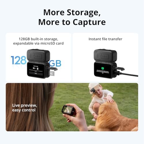 DJI Osmo Nano Standard Combo (128GB) - Cámara pequeña de vlogging de 4K/60fps con sensor de 1/1.3 ″, video FOV de 143° de ancho, grabación de 200 minutos, transferencia de contenido rápida, cámara POV magnética 4K para deportes, vlog