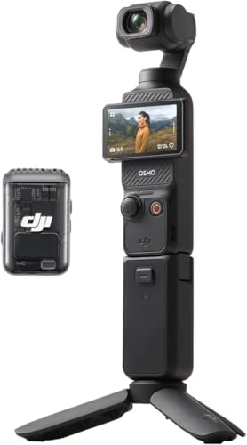 DJI Osmo Pocket 3 Creator Combo  1 CMOS  4K Resolution/120fps Vlog Camera  3 Axis Stabilization  Face/Object Tracking  Mic Included for Clear Sound  Digital Camera for YouTube