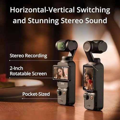 DJI Osmo Pocket 3  Vlogging Cameras with 1 CMOS & 4K/120fps Vlog Camera  3 Axis Stabilization  Fast Focusing  Face/Object Tracking  Digital Vlogging Camera for YouTube