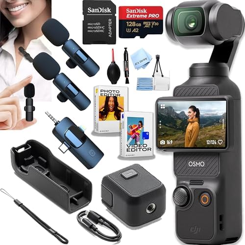 DJI Osmo Pocket 3  Vlogging Cameras with 1 CMOS & 4K/120fps Vlog Camera  3 Axis Stabilization  Fast Focusing  Face/Object Tracking  Digital Vlogging Camera for YouTube