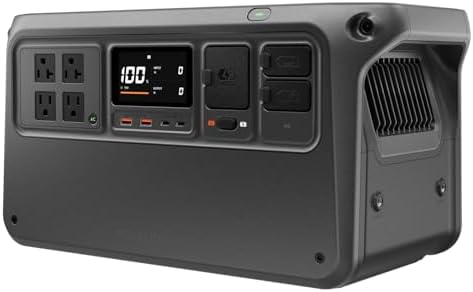DJI Power 1000 V2 Portable Power Station  1024Wh LFP Battery  Compact Size  2600W Stable Output  0 80  Recharge in 37 Mins  Electric Generator for Home  Camping  RVs  Off Grid