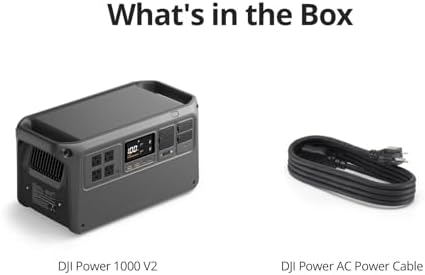 DJI Power 1000 V2 Portable Power Station  1024Wh LFP Battery  Compact Size  2600W Stable Output  0 80  Recharge in 37 Mins  Electric Generator for Home  Camping  RVs  Off Grid