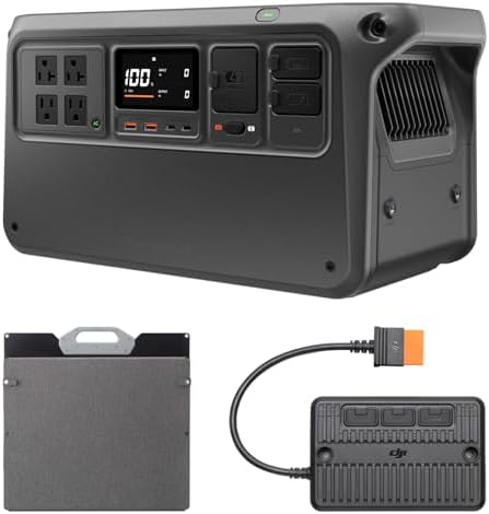 DJI Power 1000 V2 Portable Power Station  1024Wh LFP Battery  Compact Size  2600W Stable Output  0 80  Recharge in 37 Mins  Electric Generator for Home  Camping  RVs  Off Grid