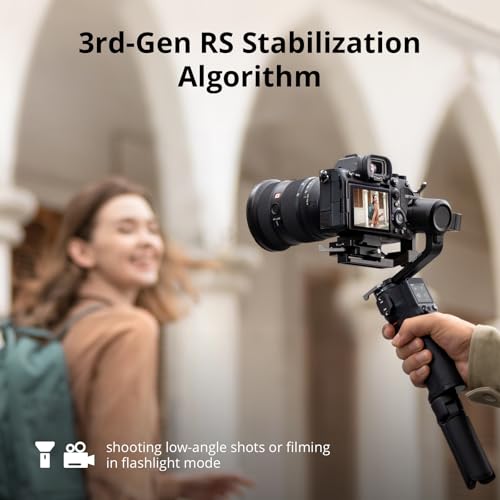 DJI RS 3 Mini 3 Axis Gimbal Stabilizer for Cameras Canon/Sony/Panasonic/Nikon/Fujifilm 2 kg 4 4 lbs Tested Payload Camera Stabilizer Camera Gimbal with Native Vertical Shooting