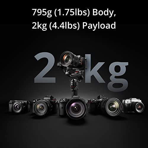 DJI RS 3 Mini  3 Axis Gimbal Stabilizer for Cameras Canon/Sony/Panasonic/Nikon/Fujifilm  2 kg  4 4 lbs  Tested Payload  Camera Stabilizer  Camera Gimbal with Native Vertical Shooting