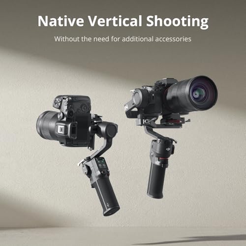 DJI RS 3 Mini  3 Axis Gimbal Stabilizer for Cameras Canon/Sony/Panasonic/Nikon/Fujifilm  2 kg  4 4 lbs  Tested Payload  Camera Stabilizer  Camera Gimbal with Native Vertical Shooting