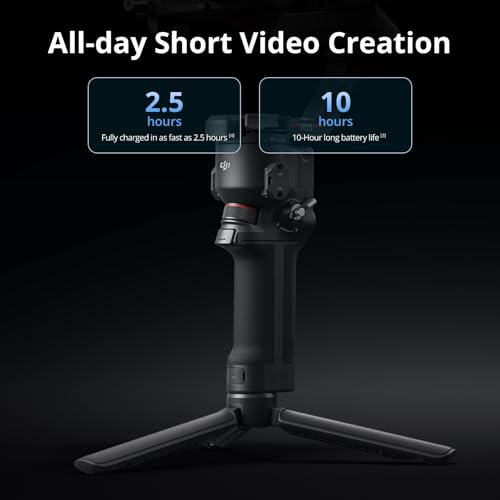DJI RS 3 Mini  3 Axis Gimbal Stabilizer for Cameras Canon/Sony/Panasonic/Nikon/Fujifilm  2 kg  4 4 lbs  Tested Payload  Camera Stabilizer  Camera Gimbal with Native Vertical Shooting