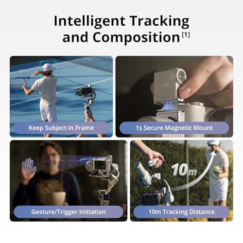 DJI Mini Combo RS 4, estabilizador cardán para cámaras Canon/Sony/Panasonic/Nikon/Fujifilm, Bloqueos de eje automático, seguimiento inteligente, carga útil de 4.4 lbs/4.4 libras, cardán de cámara