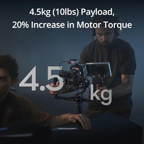 DJI RS 4 Pro Combo  3 Axis Gimbal Stabilizer for Cameras for DSLR & Cinema Camera Stabilizer Canon/Sony/Panasonic/Nikon/Fujifilm  Native Vertical Shooting  4 5kg/10lbs Payload  Camera Gimbal