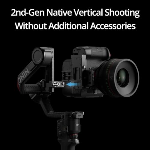 DJI RS 4 Pro  3 Axis Gimbal stabilizer for Camera for DSLR & Cinema Camera Stabilizer Canon/Sony/Panasonic/Nikon/Fujifilm  2nd Gen Native Vertical Shooting  4 5kg  10lbs  Payload  Camera Gimbal