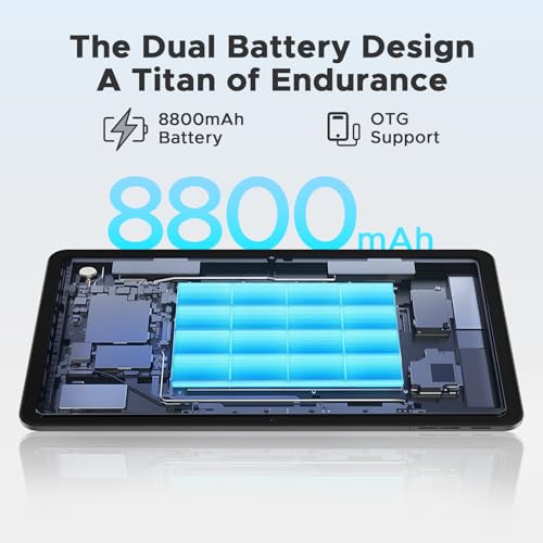 DOOGEE T36 12 inch Tablet with Keyboard  Android 15 Tablet 32GB 256GB/2TB Expand Octa Core Gaming Tablets 8800mAh FHD  Touchscreen with sim Card Slot WiFi 5 Dual Camera BT5 0 Widevine L1 Black