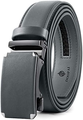 DOOPAI Belt Men  Ratchet Belt Dress Adjustable 1 3/8 Genuine Leather Designer Belt  Size Length Can be Cut  with Gift Box