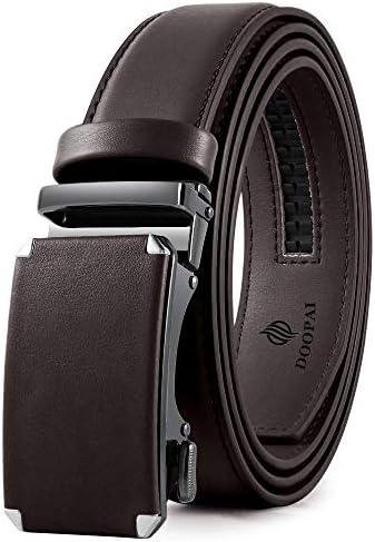 DOOPAI Belt Men  Ratchet Belt Dress Adjustable 1 3/8 Genuine Leather Designer Belt  Size Length Can be Cut  with Gift Box