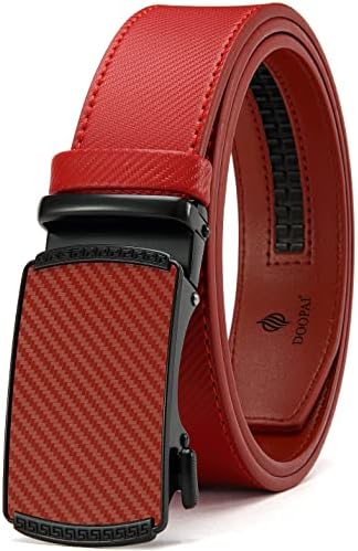 DOOPAI Belt Men  Ratchet Belt Dress Adjustable 1 3/8 Genuine Leather Designer Belt  Size Length Can be Cut  with Gift Box