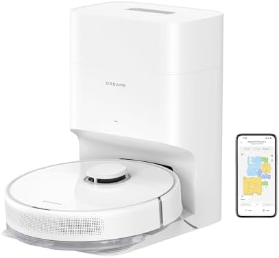 DREAME C20 Plus Robot Vacuum  90 Days Self Emptying Robot Vacuum and Mop Combo  6000Pa Suction Robotic Vacuum  LiDAR Navigation  APP/Voice Control  Robot Vacuum Cleaner for Pet Hair/Carpet/Hard Floor