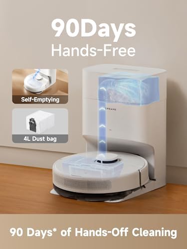 DREAME D10 Plus Gen 2 Robot Vacuum and Mop with Self Emptying Base for 90 Days of Cleaning  6000 Pa Suction and LiDAR Navigation  Obstacle Avoidance  Wi Fi Connected