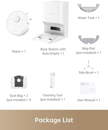 DREAME D10 Plus Gen 2 Robot Vacuum and Mop with Self Emptying Base for 90 Days of Cleaning  6000 Pa Suction and LiDAR Navigation  Obstacle Avoidance  Wi Fi Connected
