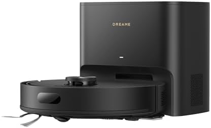 DREAME D20 Plus Robot Vacuum and Mop  13 000Pa Suction  Self Emptying with 5L Dust Bag  DuoBrush for Pet Hair  LDS Mapping  App & Voice Control  Ideal for Hard Floors & Carpets  Black 
