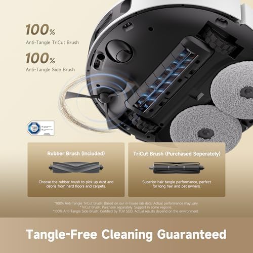DREAME D30 Ultra CE Robot Vacuum and Mop with Auto Dust Emptying  25 000Pa Suction  0 41in Mop Lifting  Multifunctional Base Station  Mop Self Washing  Smart Obstacle Avoidance  White