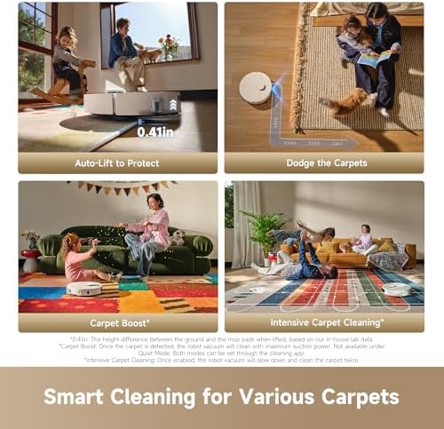 DREAME D30 Ultra CE Robot Vacuum and Mop with Auto Dust Emptying  25 000Pa Suction  0 41in Mop Lifting  Multifunctional Base Station  Mop Self Washing  Smart Obstacle Avoidance  White