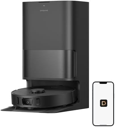 DREAME D30 Ultra Robot Vacuum and Mop  25 000Pa Powerful Suction  All in One Base Station with 100 Days Auto Empty  MopExtend Tech for Edge Cleaning  Smart Obstacle Avoidance  Black