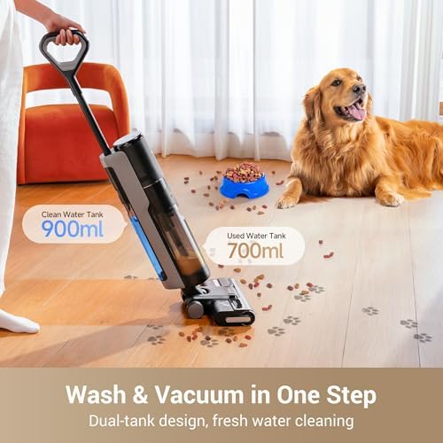 DREAME G10 Pro Wet Dry Vacuum Mop  Vacuum and Mop All in One with Auto Self Cleaning  Floor Cleaner Machine for Hard Floor  35 Mins Runtime  Edge Cleaning  Self Propelled Vacuum Mop Combo