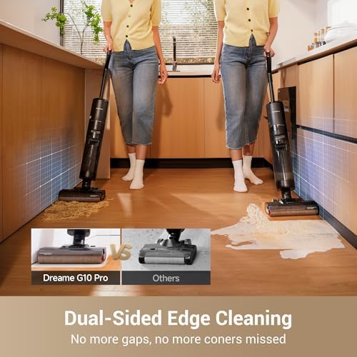 DREAME G10 Pro Wet Dry Vacuum Mop  Vacuum and Mop All in One with Auto Self Cleaning  Floor Cleaner Machine for Hard Floor  35 Mins Runtime  Edge Cleaning  Self Propelled Vacuum Mop Combo