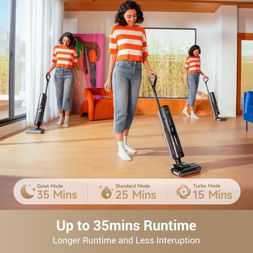 DREAME G10 Pro Wet Dry Vacuum Mop  Vacuum and Mop All in One with Auto Self Cleaning  Floor Cleaner Machine for Hard Floor  35 Mins Runtime  Edge Cleaning  Self Propelled Vacuum Mop Combo