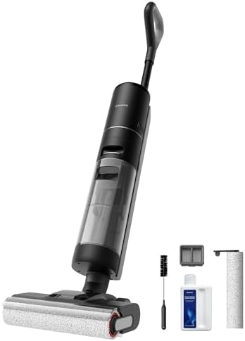 DREAME H12 PRO Vacuum Mop  Wet Dry Vacuum Cleaner for Hard Floor  Vacuum and Mop at The Same Time for Wet & Dry Messes  Auto Self Cleaning  Edge to Edge Cleaning with Hot Air Drying
