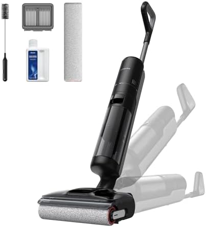 DREAME H12 Pro FlexReach Wet Dry Vacuum Cleaner  0 Tangle Cordless Vacuum Mop All in One for Hard Floors  180  Lie Flat Floor Cleaner Machine with 194 F Hot Self Cleaning  50Mins Runtime